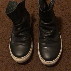 Leather bootie tennis shoes